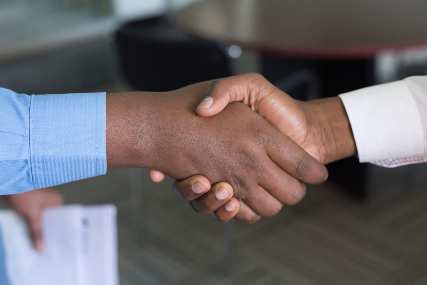 A handshake.